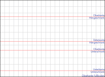 Planungsraster zur Positionierung der M�belemente. Das Breitenraster betr�gt 30 cm, das H�henraster 20 cm.  