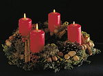 Advent Kranz mit 4 Kerzen