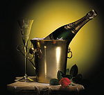 Sylvester Sektflasche